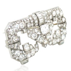 Art Deco Platinum Diamond Brooch