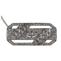 Art Deco Platinum Diamond Brooch