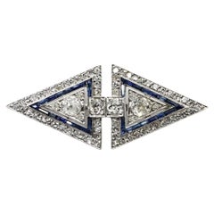 Art Deco Platinum Diamond Brooch Pin
