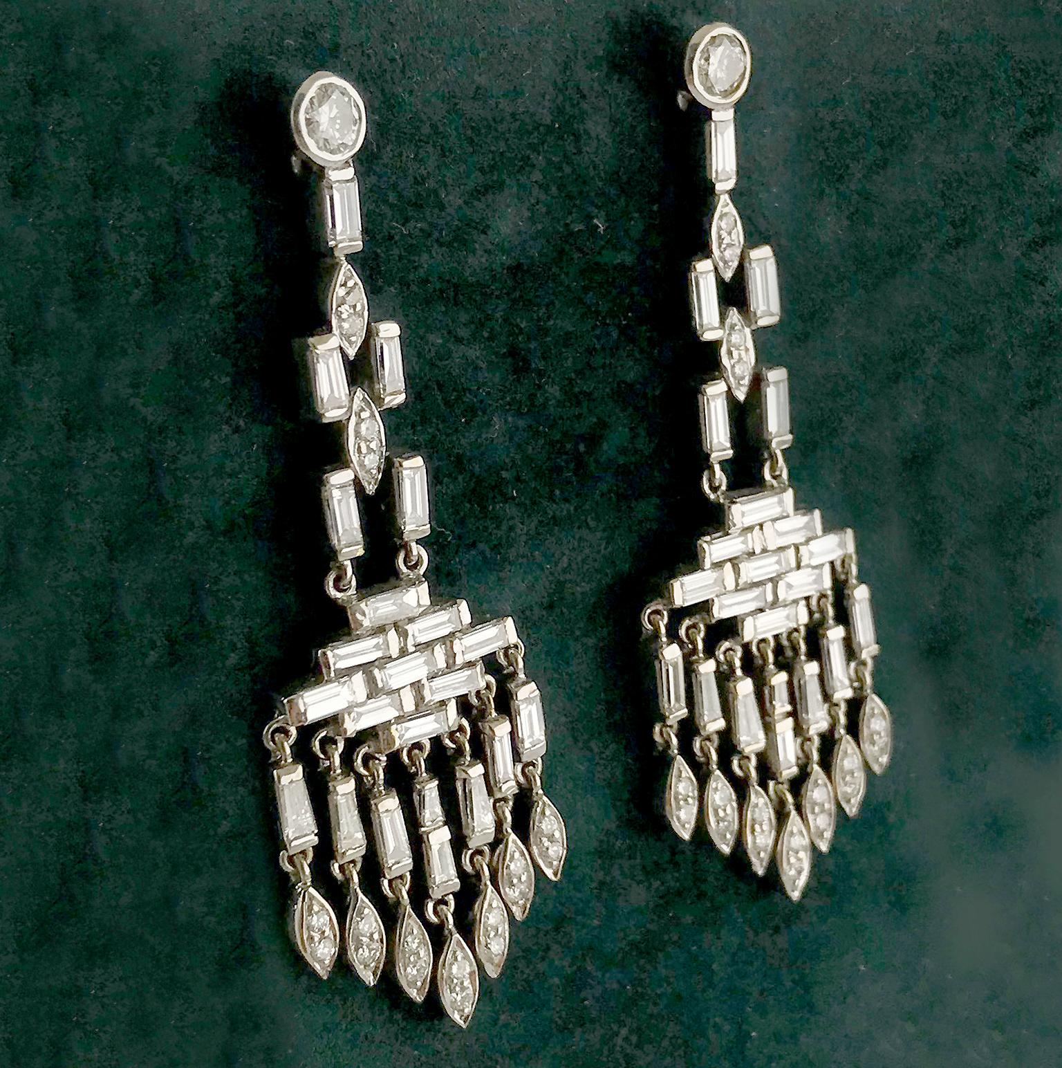 art deco chandelier earrings