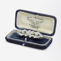 Art Deco, Platinum & Diamond Convertible Brooch & Clips by Walser Wald