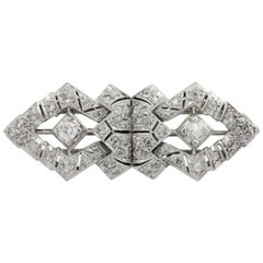 Art Deco, Platinum & Diamond Convertible Brooch & Clips by Walser Wald