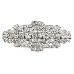 Art Deco Platinum 
Diamond Double Clips