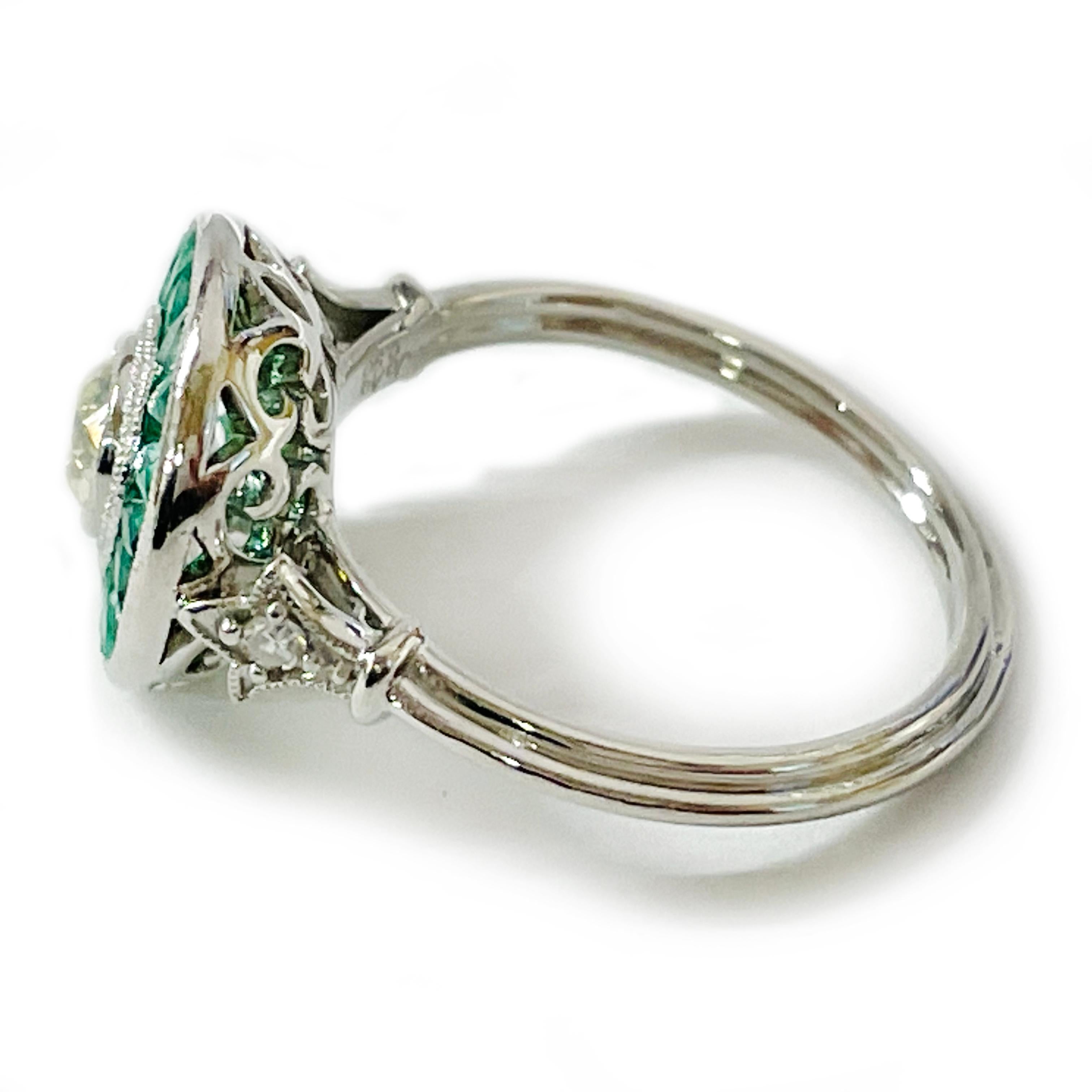 art deco emerald engagement rings
