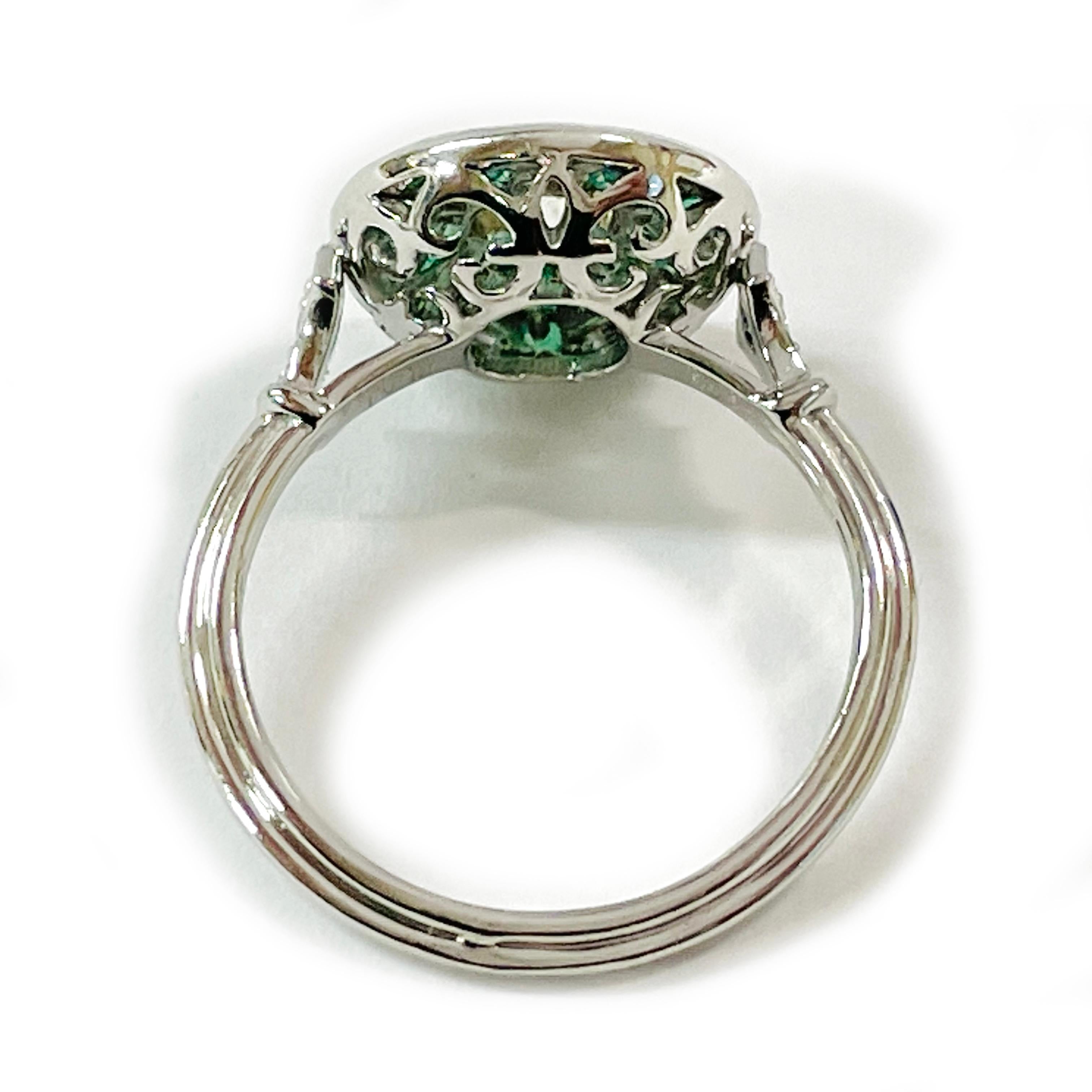 art deco emerald ring