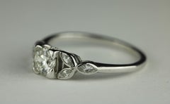 Art Deco Platinum Diamond Engagement Ring