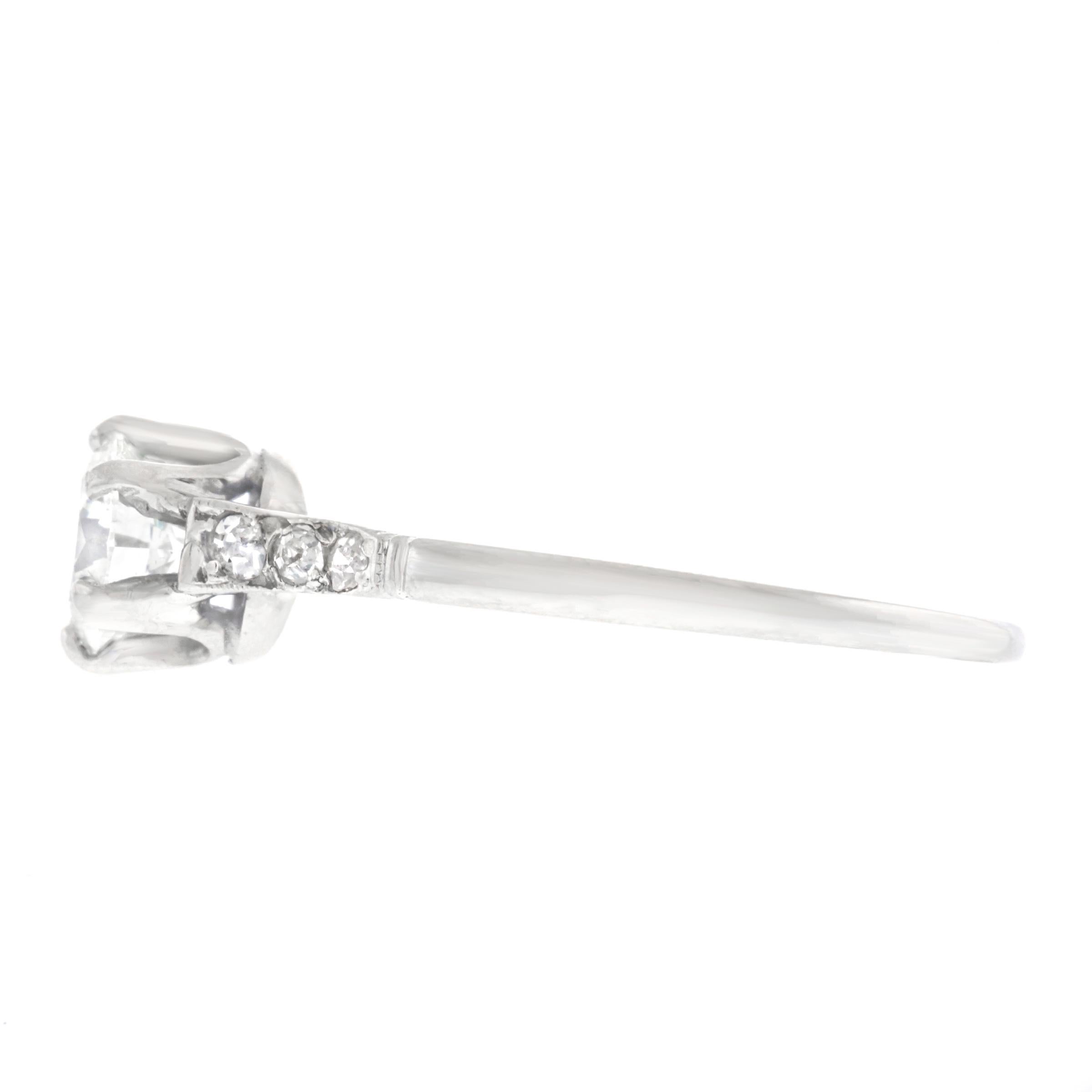 Art Deco Platinum Diamond Engagement Ring 3