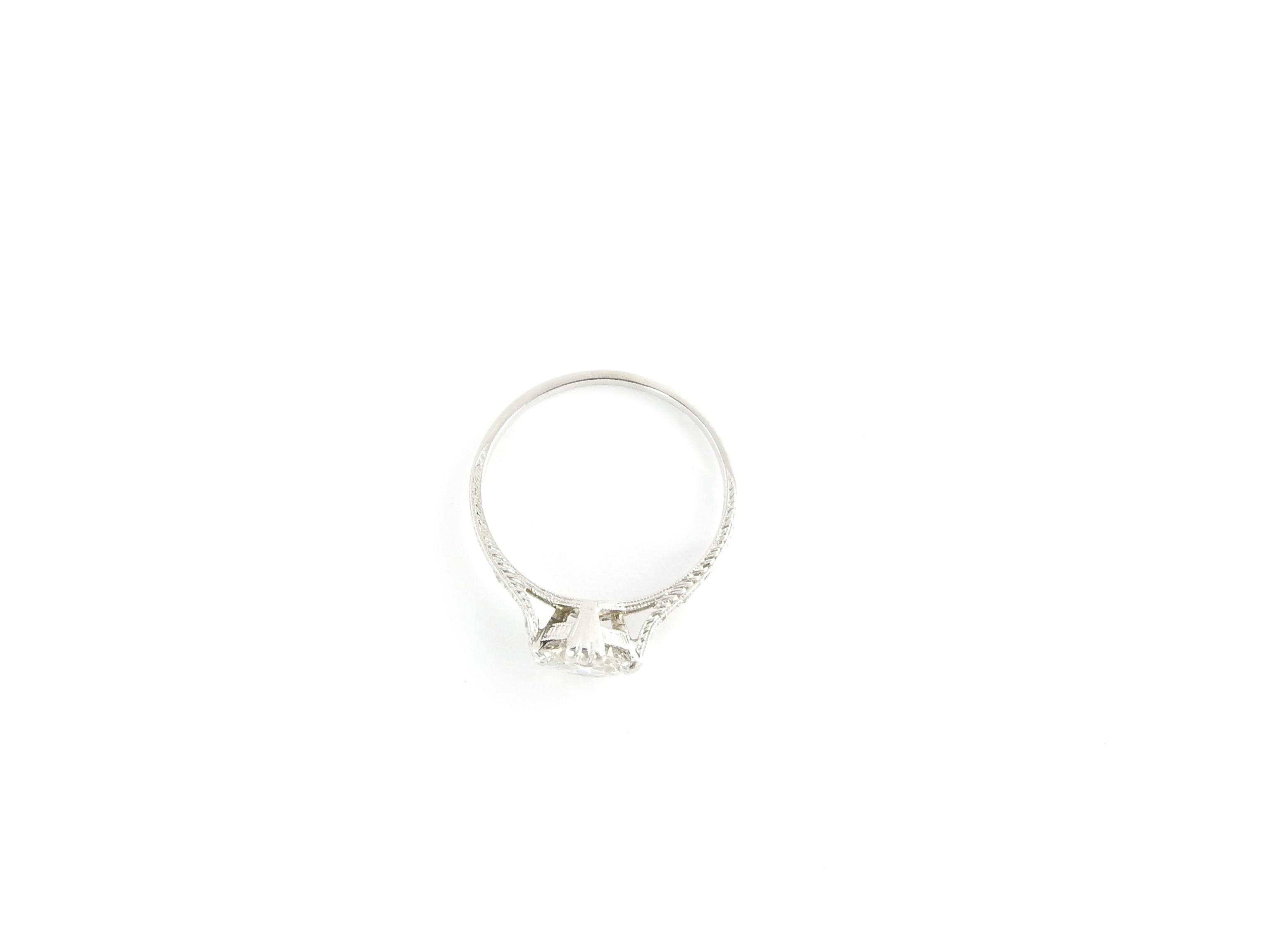 Art Deco Platinum Diamond Engagement Ring 2