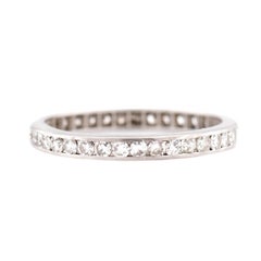 Art Deco Platinum Diamond Eternity Band