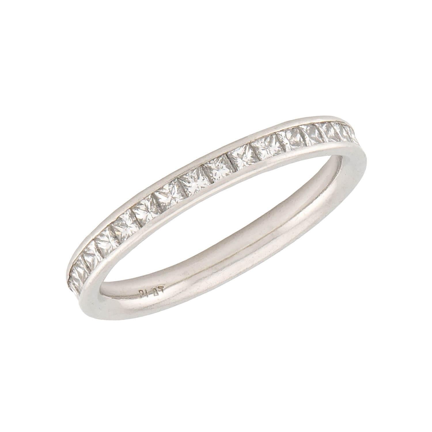 Anillo Art Decó de Platino y Diamantes en Bueno estado para la venta en Narberth, PA