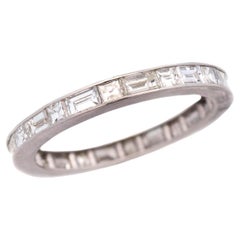 Art Deco Platinum Diamond Eternity Band
