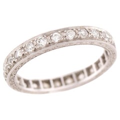 Art Deco Platinum Diamond Eternity Band