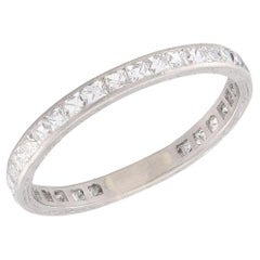 Art Deco Platinum Diamond Eternity Band