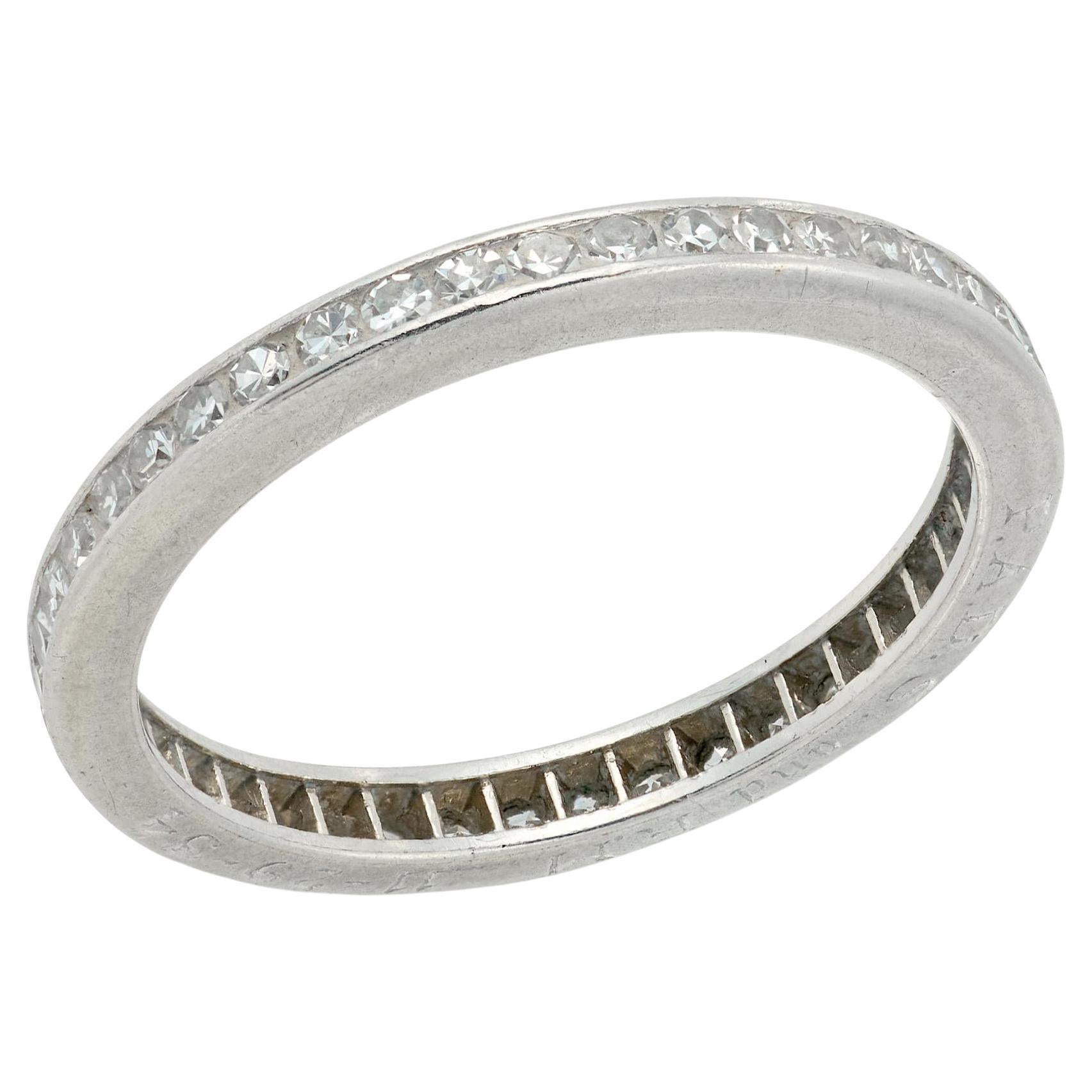 Art Deco Platinum Diamond Eternity Band