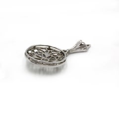 Art Deco Platinum Diamond Filigree Pendant