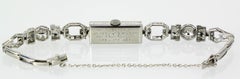 Platinum Diamond Ladies Art Deco Covered manual Wristwatch