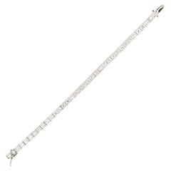 Art Deco Platinum + Diamond Line Bracelet 3.5ctw