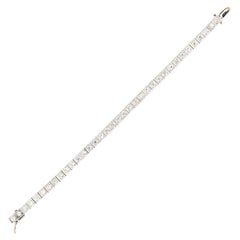 Art Deco Platin + Diamant Linie Armband 3,5ctw