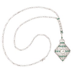 Art Deco, collana di diamanti in platino