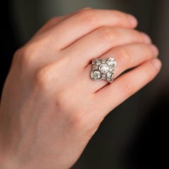 Art Deco Platinum & Diamond Ring Circa 1930s