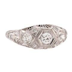 Art Deco Platinum Diamond Ring