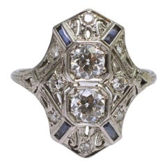 Vintage Art Deco Platinum Diamond Ring