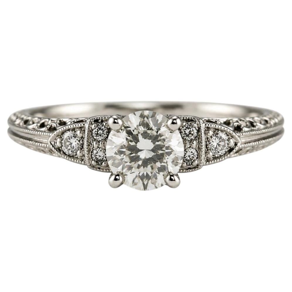 Art Deco Platin Diamantring