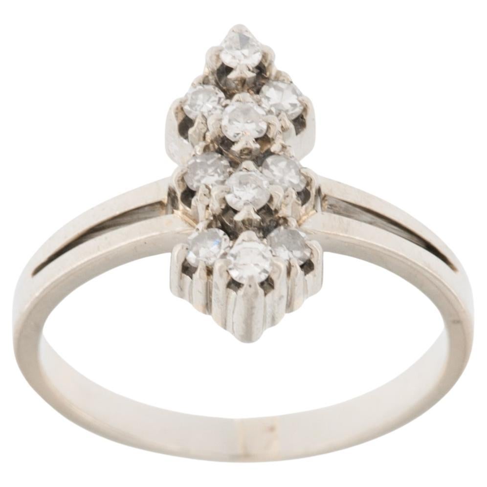 Art Deco Platinum Diamond Ring For Sale