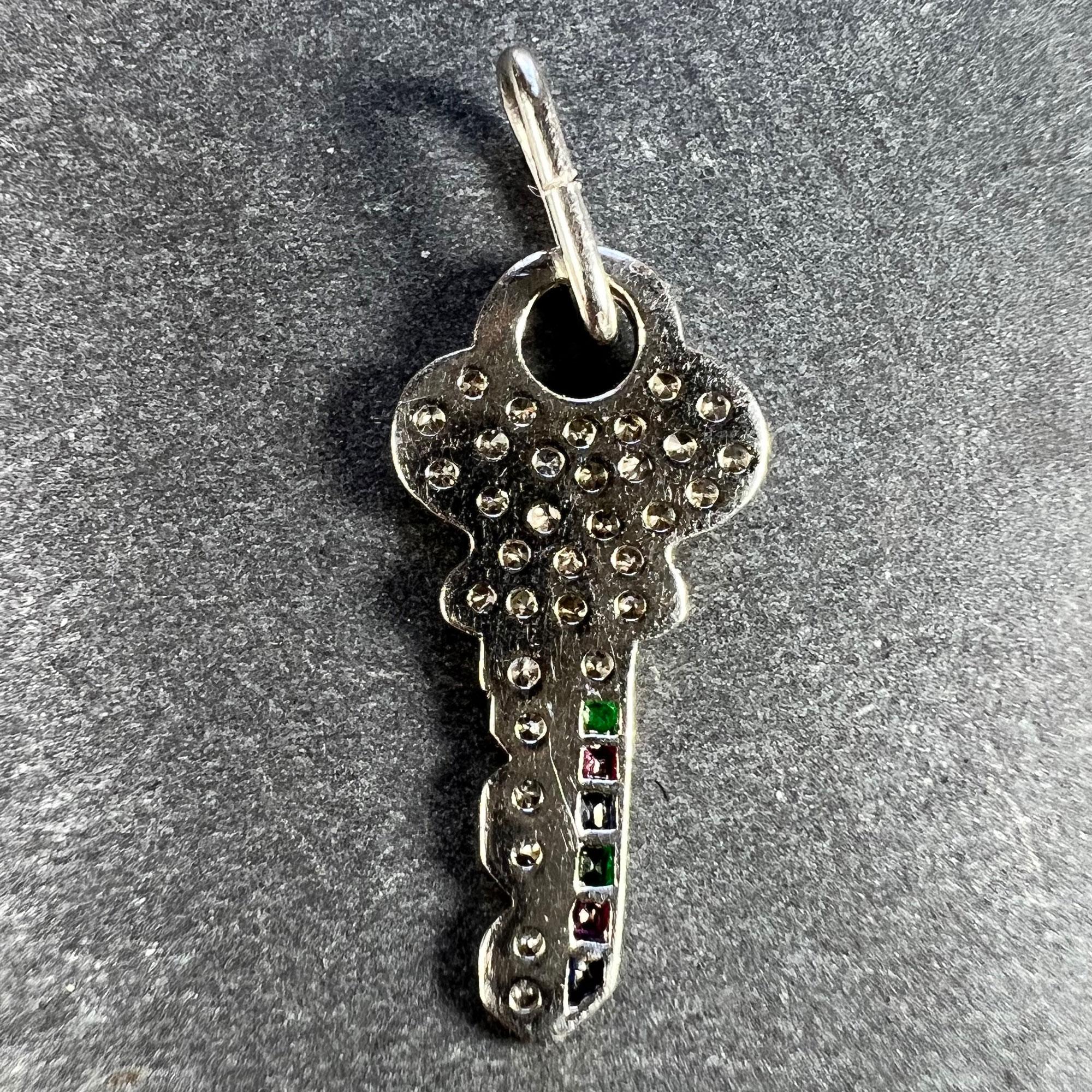 emerald key necklace