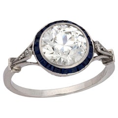 Art Deco Platinum Diamond
Sapphire Engagement Ring 2.50ct Art Deco Platinum Diamond
Sapphire Engagement Ring 2.50ct