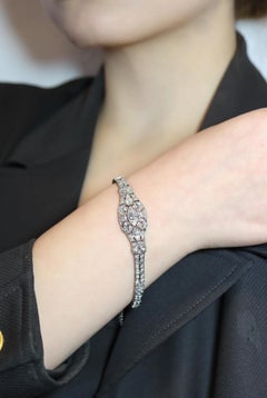 Art Deco Platin-Diamanten-Armband