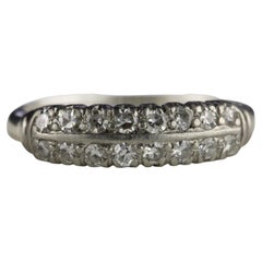 Art Deco Platinum Double-Row Diamond Band