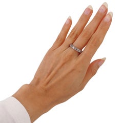 Art Deco Platinum Eternity Band Ring with 1.00 Cts in Diamonds