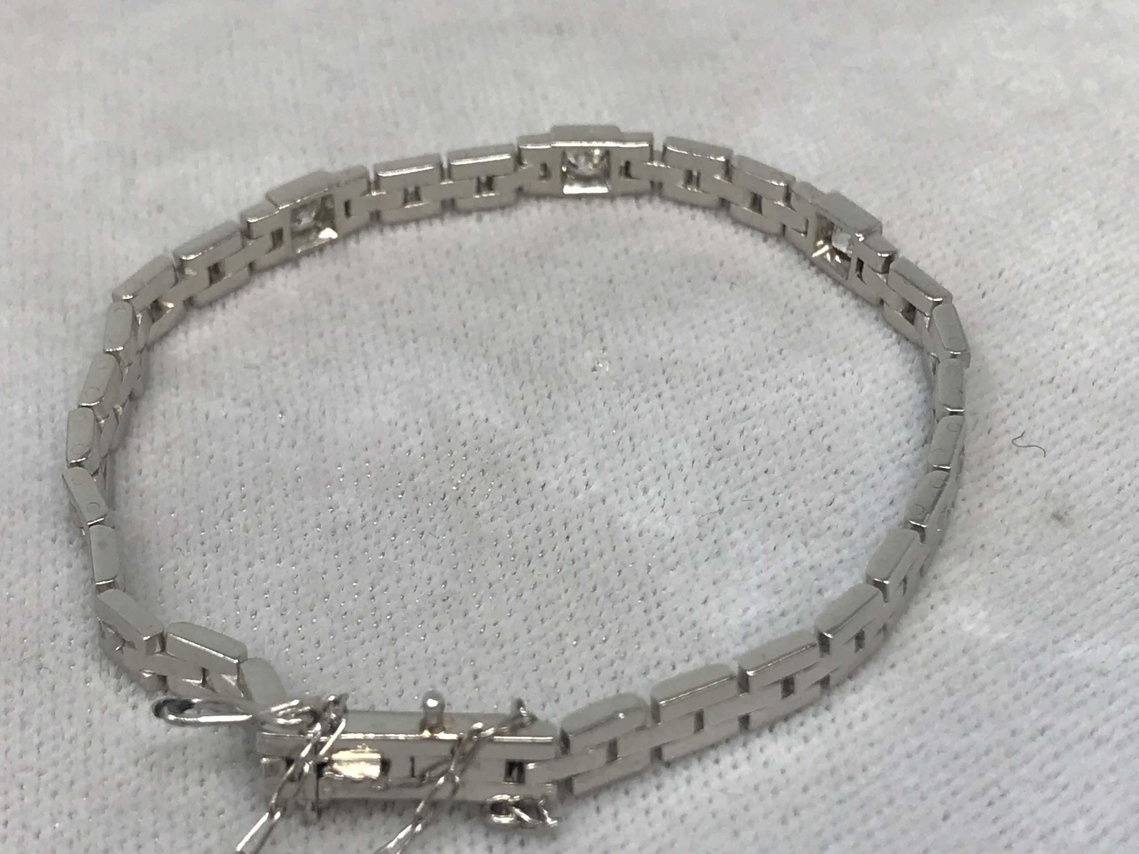 Art Deco Platinum Ladies Bracelet with Diamonds For Sale 1