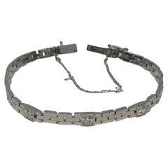 Platin-Damenarmband im Art déco-Stil mit Diamanten