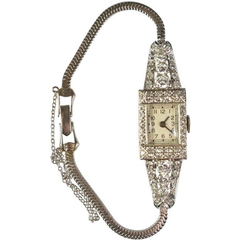 Montre Art Déco Pour Dames - Vintage, Sans Marque, Occasion, Bracelet élégant