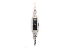 Vintage Art Deco Platinum Longines Ladies Wrist Watch 1.25ct Mined Diamond Original 1932
