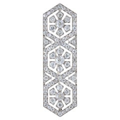Broche Art Déco en platine et diamant de taille européenne - Circa 1920
s