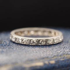 Art Deco Platinum Old European Diamond Eternity Band VHK #546