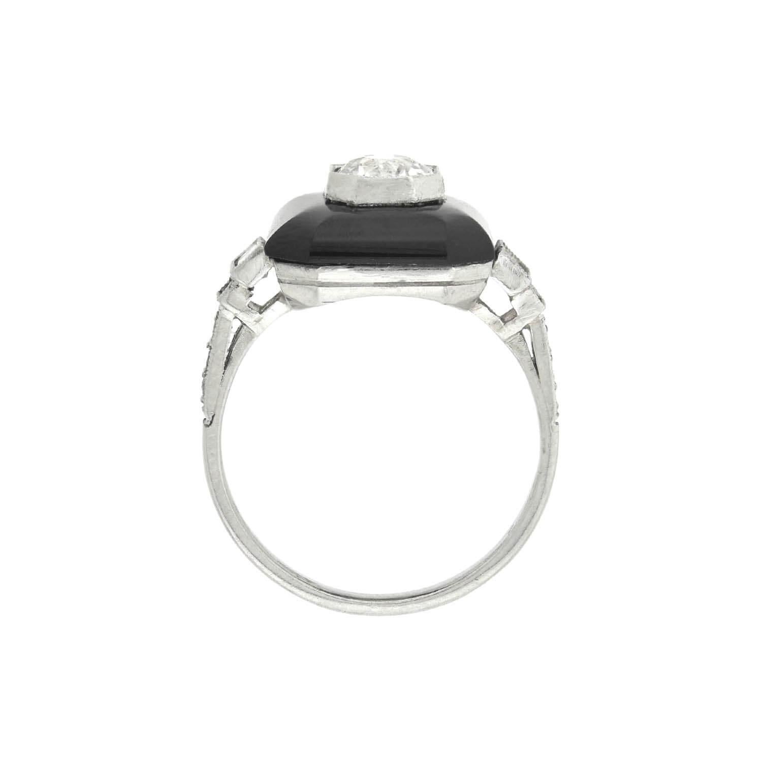 diamond and onyx ring