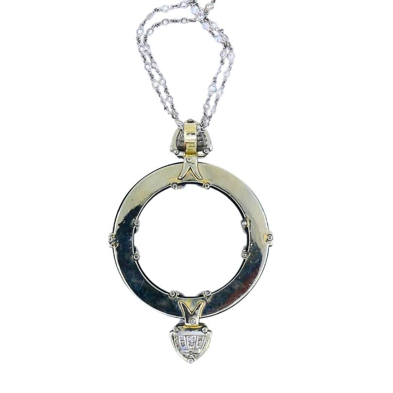 Art Decó Colgante de ónix de platino en collar moderno de cadena de oro con diamantes en venta 1