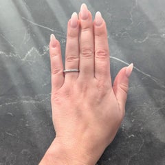 Art Deco Platinum Orange Blossom Wedding Band Ring