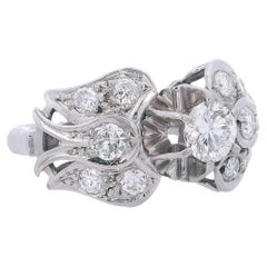 Anillo Art Déco de platino con diamantes de 1,00 quilates