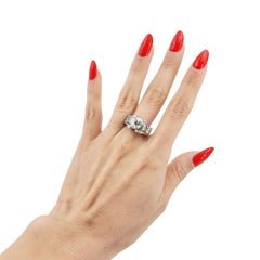Art Deco Platinum Ring with 2.76 CTW in Diamonds