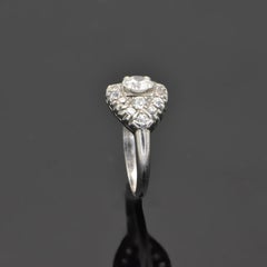 Vintage Platinum Ring with Diamonds