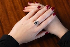 Art Deco platinum ring with sapphires and diamonds circa 1920/1930