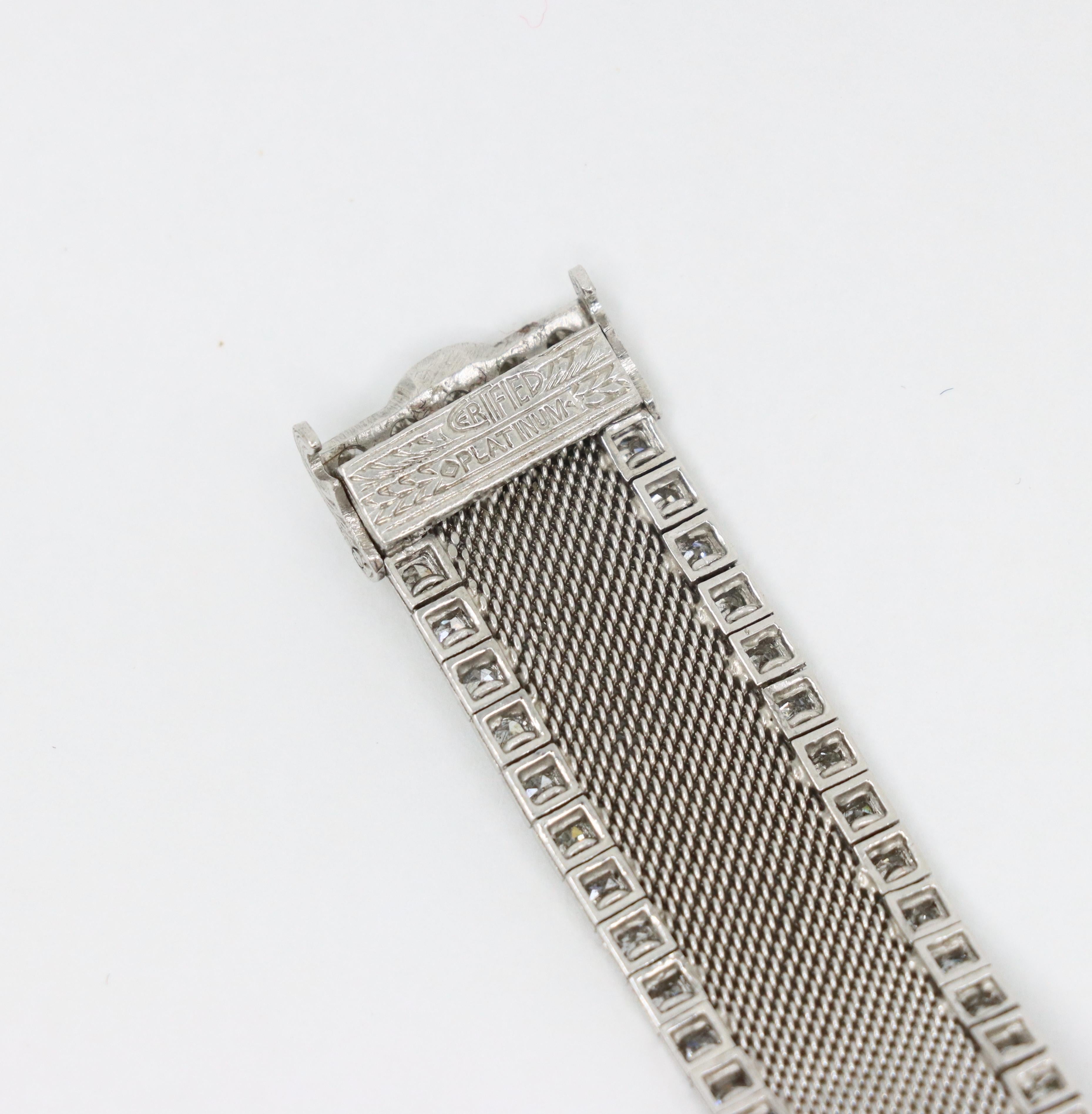 Bracelet Art Déco en platine, rubis et diamant en vente 5