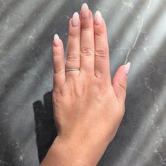 Art Deco Platinum Vintage Orange Blossom Floral Wedding Band Ring