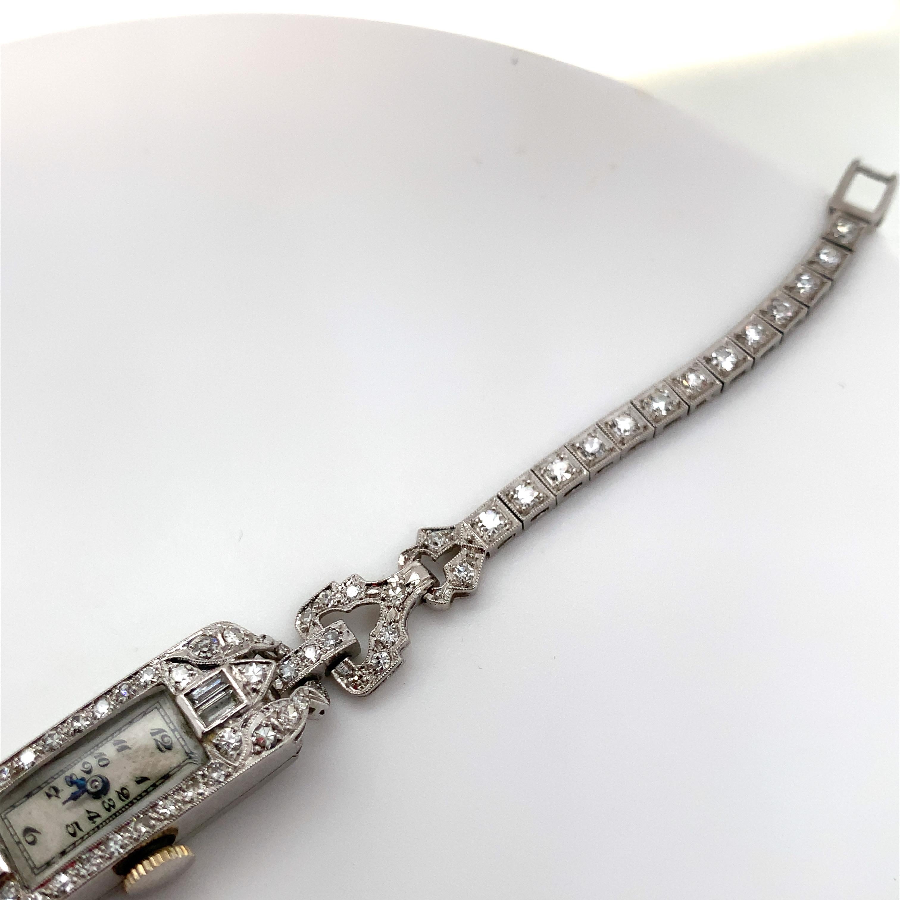 Montre Art Déco 2,40 TCW VS2 G/H Antique 17,5g manuelle 6/5
