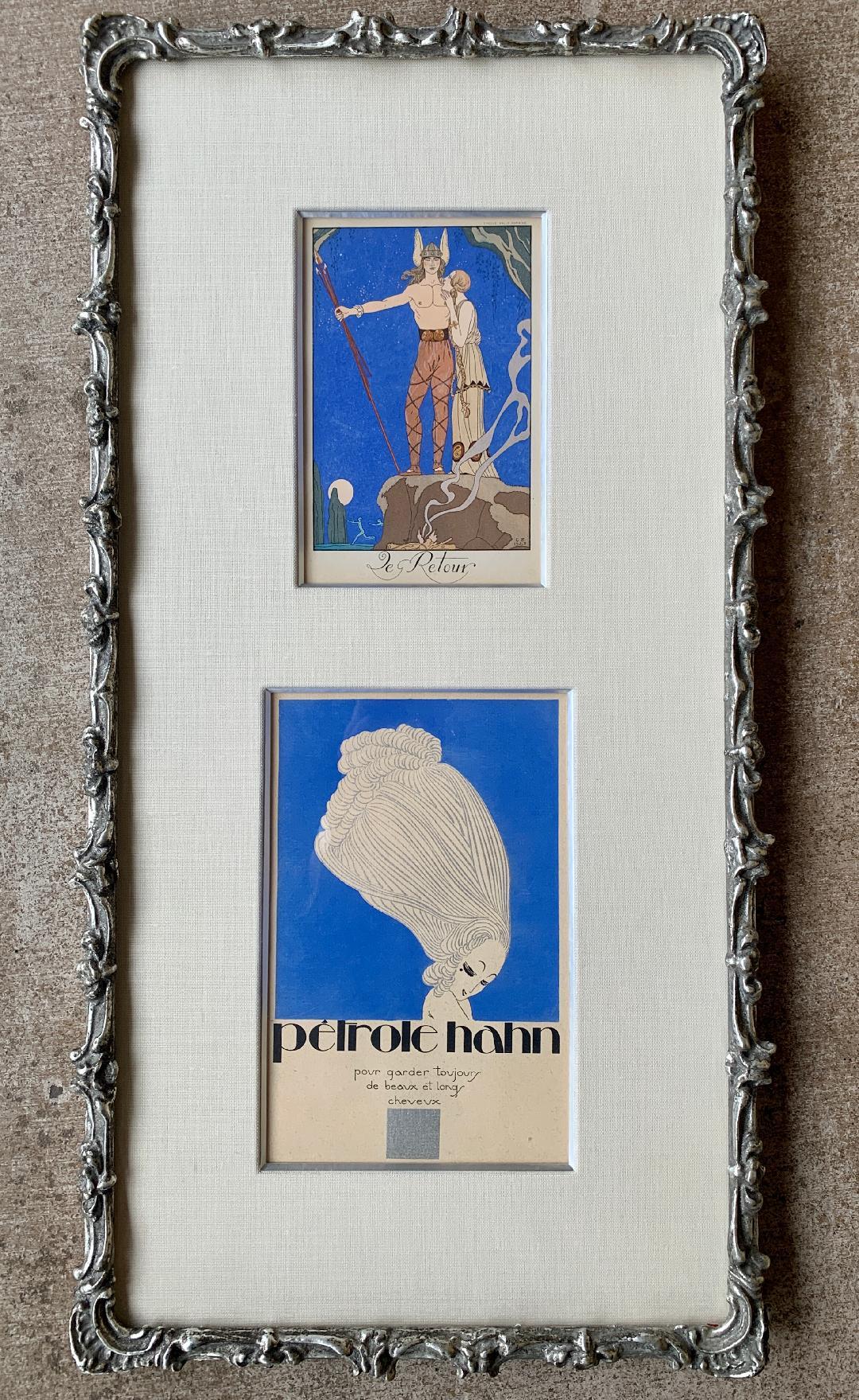 20th Century Art Deco Pochoir Fashion Prints Le Retour by Georges Barbier and Petrole Hahn  For Sale